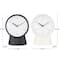Black & White Metal Textured Decorative Clock Set